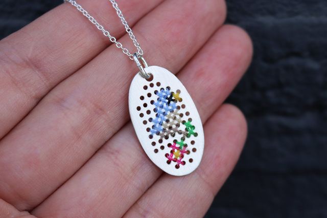 Embroidered bird