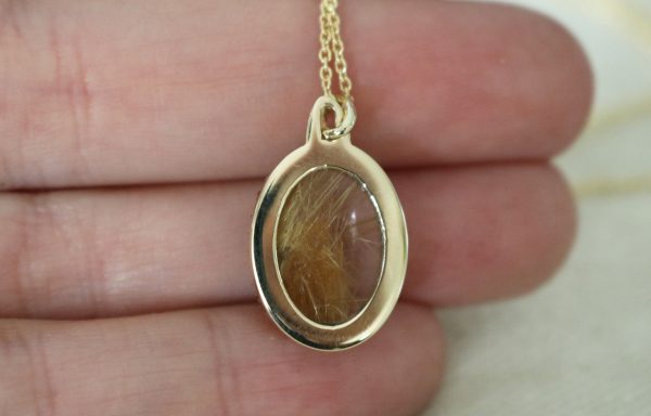 Gold Rutile Quartz Necklace - Image 3