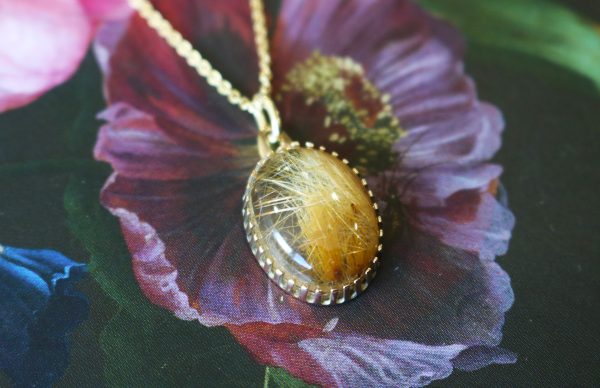 Gold Rutile Quartz Necklace - Image 4