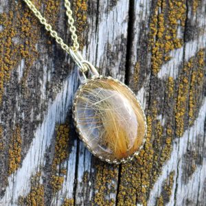 Gold Rutile Quartz Necklace