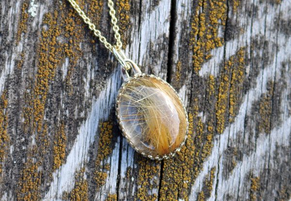Gold Rutile Quartz Necklace