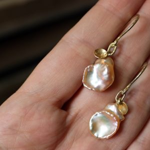 14K Keshi Pearl Earrings
