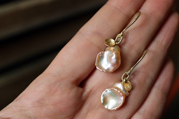 14K Keshi Pearl Earrings