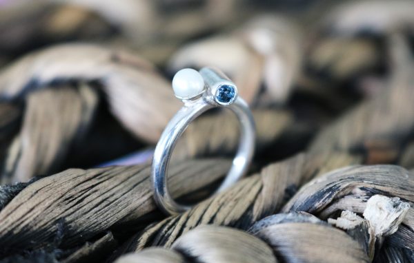 Aquamarines and Pearl Ring - Image 3