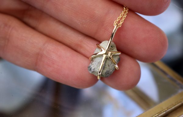 14K Gold & Green Geode - Image 2