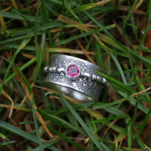 Pink Garnet Spinner Ring