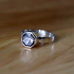 Hexagon Smokey Quartz Ring