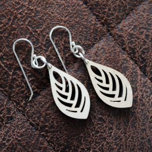 Sterling Silver & Wooden Earrings