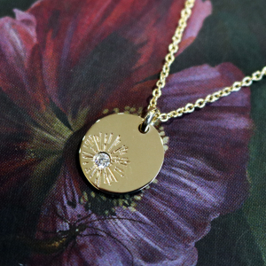14K Sunny Diamond Necklace