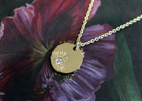 14K Sunny Diamond Necklace