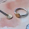 Gold Nugget Initial Ring - Image 2