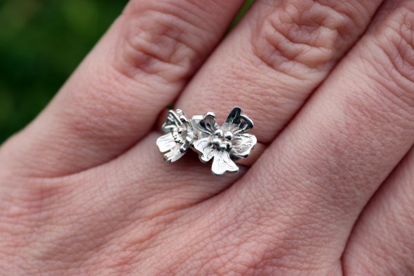 Silver Flower Ring - Image 2