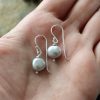 Grey Pearl Earrings - Image 2