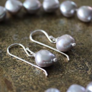 Grey Pearl Earrings