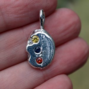 Casted 3 Colors Sapphire Pendant
