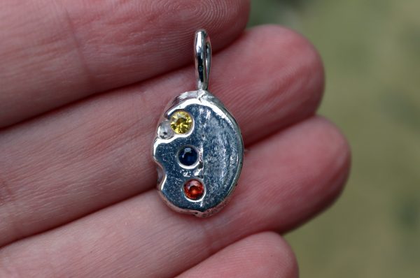 Casted 3 Colors Sapphire Pendant