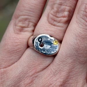 Casted Sapphire Signet Ring