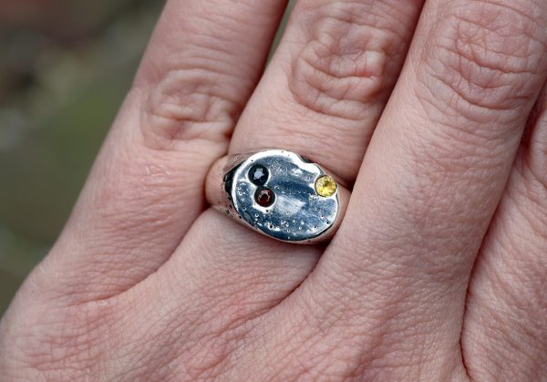 Casted Sapphire Signet Ring
